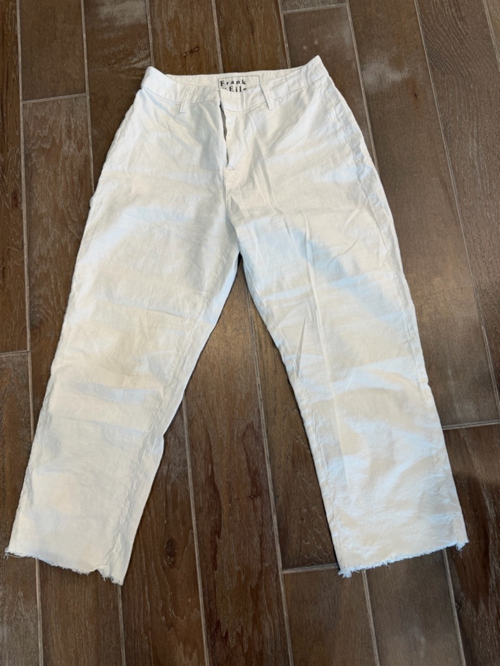Frank & Eileen White cotton Kinsale Cropped Pants